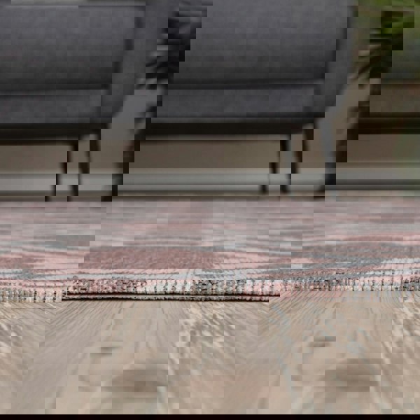 Machine Washable Flatweave Moroccan Rug Pink