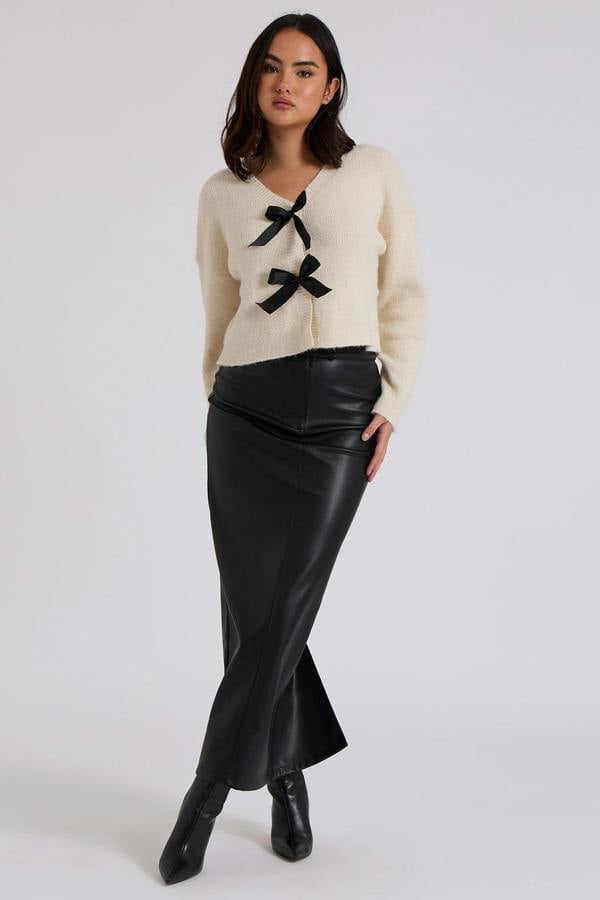 Urban Bliss PU Split Back Skirt