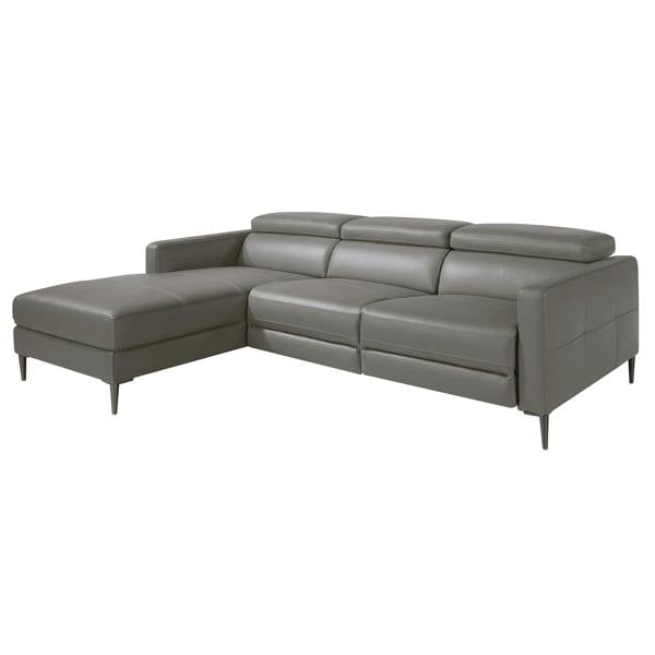Angel Cerdá Relax corner sofa in dark grey leather 6125/6126