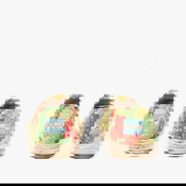 TOMS ALPARGATA ROPE Womens Canvas Shoes Yellow Hibiscus