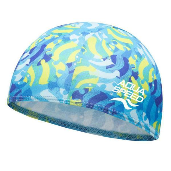 Aqua Speed Baby Girl & Boy Patterned Fabric Swimming Cap | Flexible Comfortable Toddler Fit