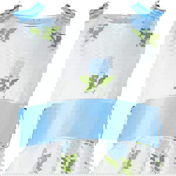 Rachel Riley Blue Rose Embroidered Organza Dress