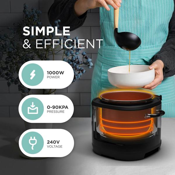 DMD Collective 6L Electric Multi Cooker Pressure Cooker with LED Display