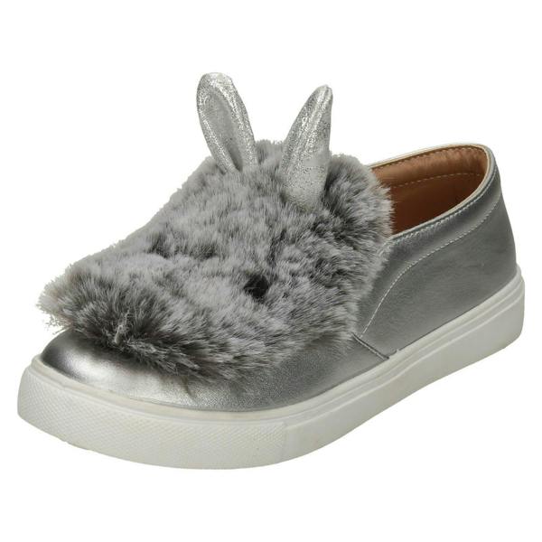 Spot On Girls Spot On Fur & Glitter Bunny Ear Shoes