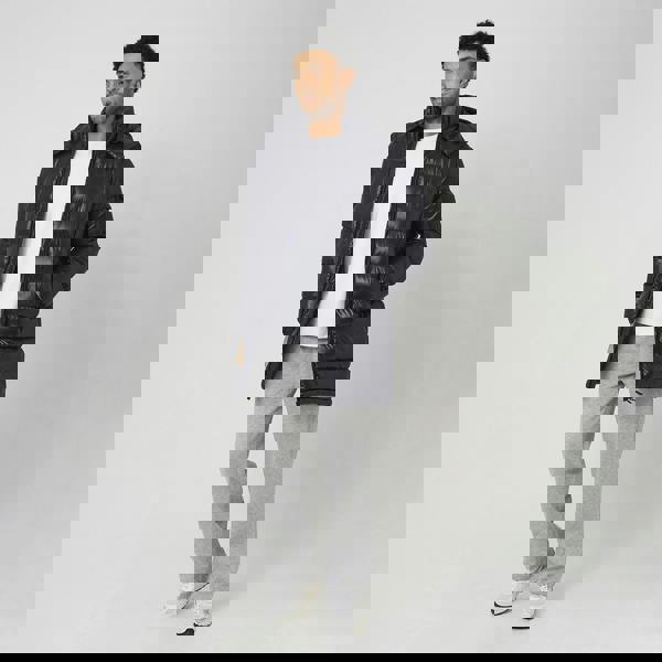 Brave Soul Black Longline Hooded Padded Puffer Jacket - Black Image 3