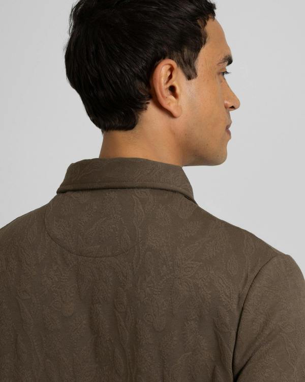Steel & Jelly Norwood - Leaf Textured Polo Shirt