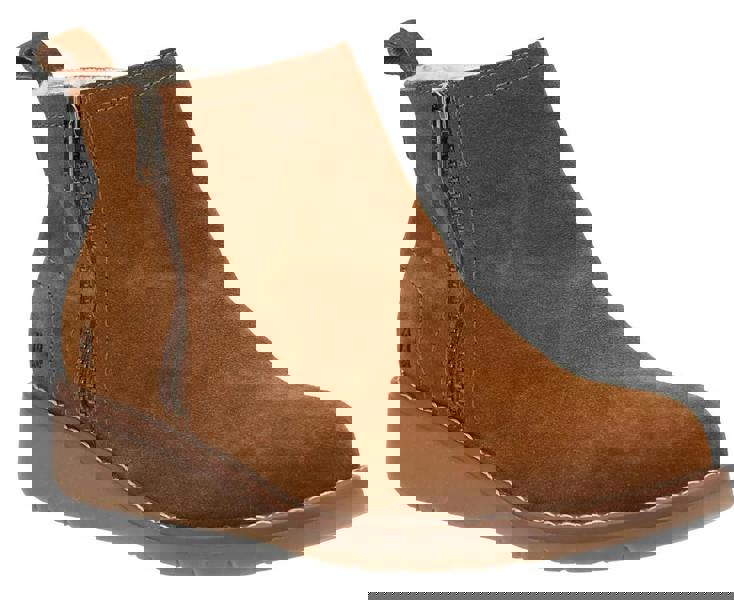 Hush Puppies Libby Womens Wedge Heel Casual Zip-Up Ankle Boots