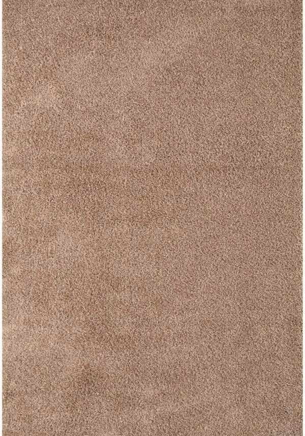 Beige colour Shaggy rug Plain design thick pile, non-shedding.