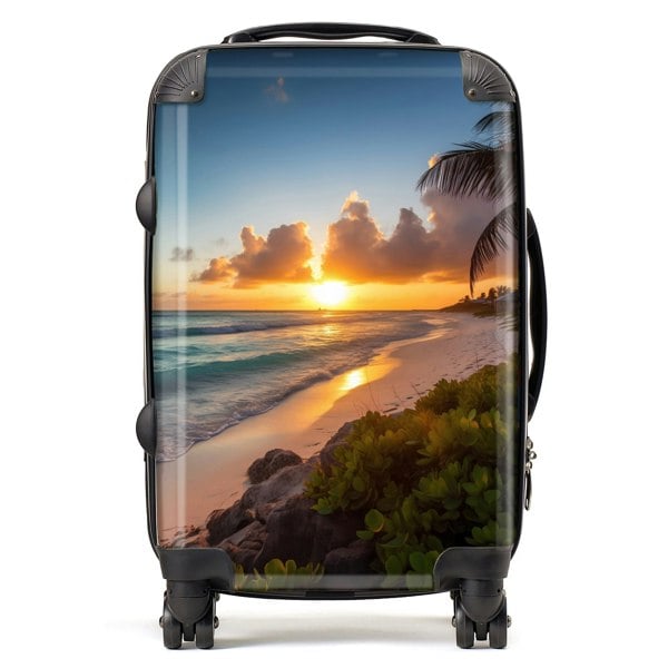 Warren Reed Sunrise On The Beach Suitcase