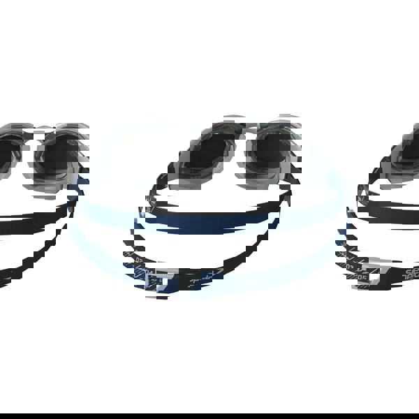 Speedo Junior Fastskin Hyper Elite Mirror goggles with navy strap and clear lenses