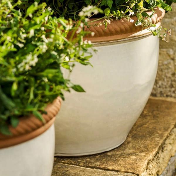 Abode Home & Gifts Ceramic Outdoor Planter 48cm | Lily White