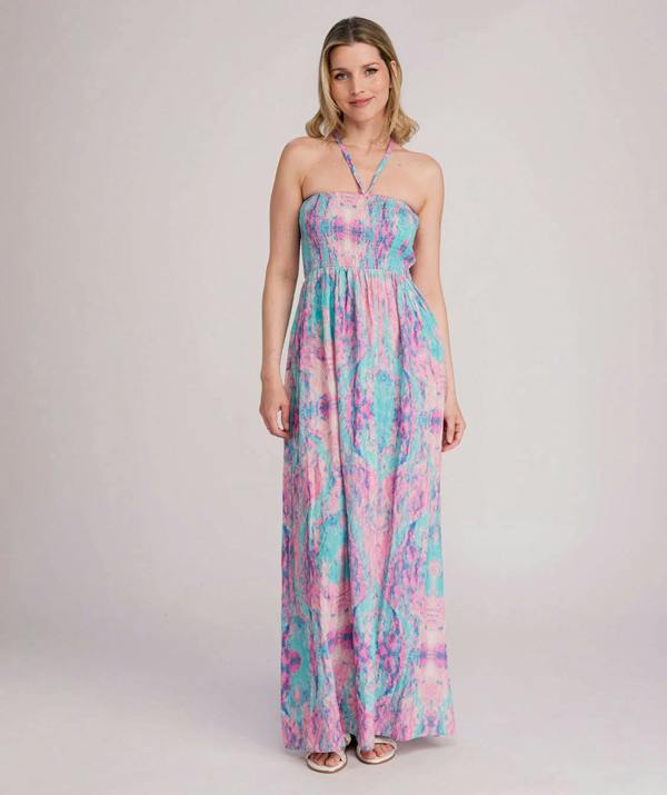 Pia Rossini Seville - Halter Neck Maxi Beach Dress