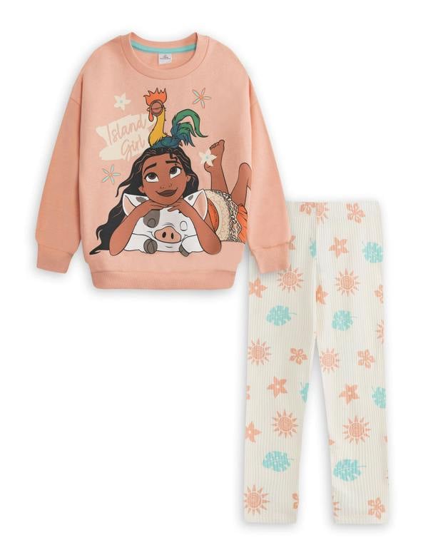 Vanilla Underground Disney Girls Multicoloured Moana Sweatshirt and Joggers Set