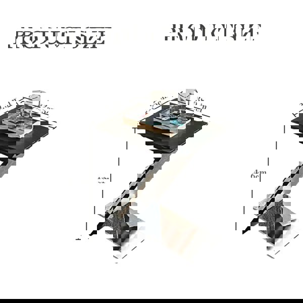 Adrian Side Table With Magazine Rack, Solid Wood-Weilai Concept-Weilai Concept