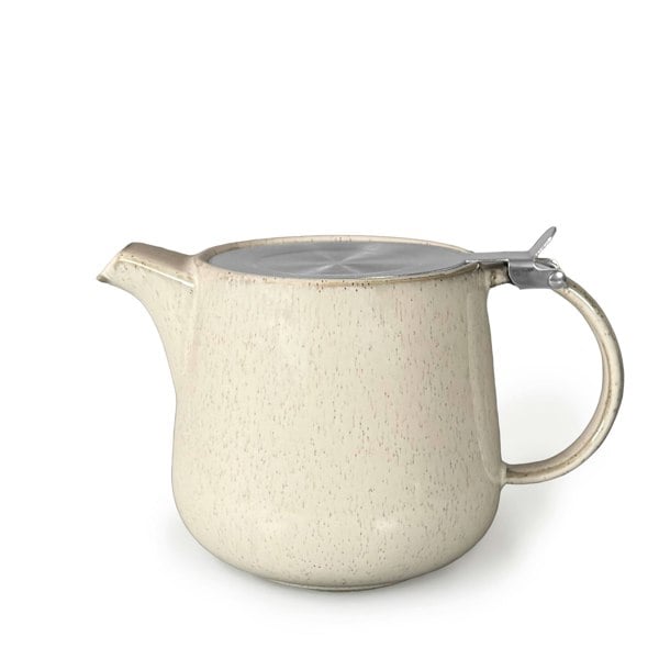 Scandi Home 1L Bergen Cream Reactive Glaze Teapot with Stainless Steel Lid