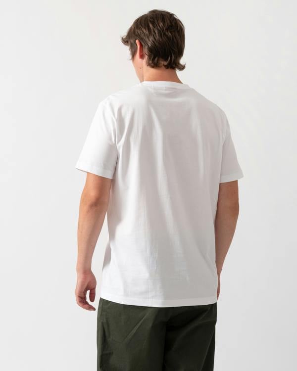 back of a HUGO Diflow Mens T-Shirt in White 100