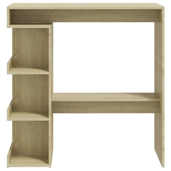 Berkfield Bar Table with Storage Rack Sonoma Oak 100x50x101.5 cm Engineered Wood