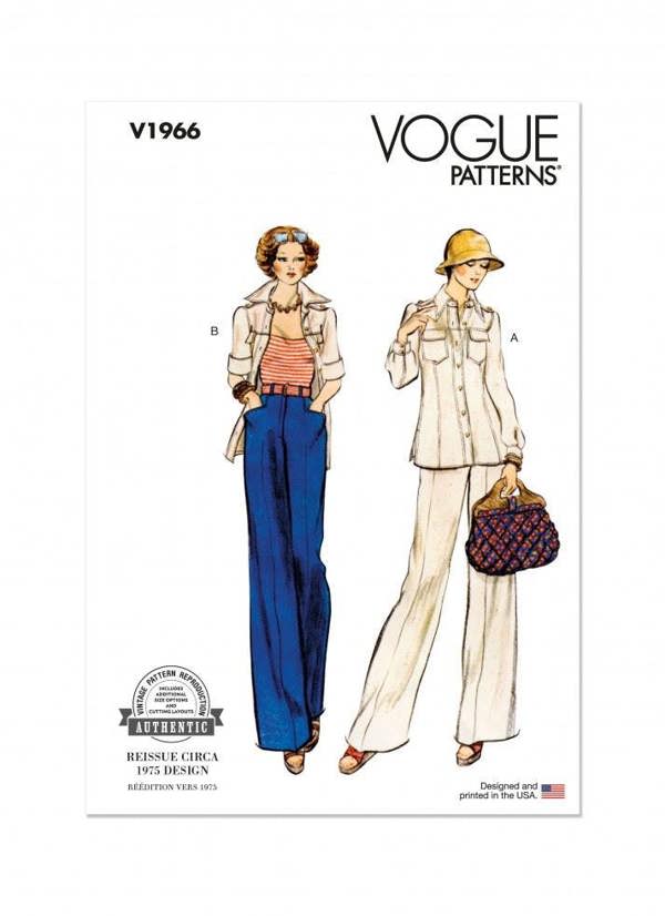 Vogue Sewing Pattern 1966, Jackets, Trousers, Vintage Style for Women, B5 (8-10-12-14-16) - Intermediate