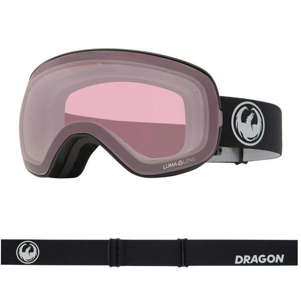 Dragon X2s - Nouveau Black with Lumalens Red Ionized & Lumalens Light Rose Lens
