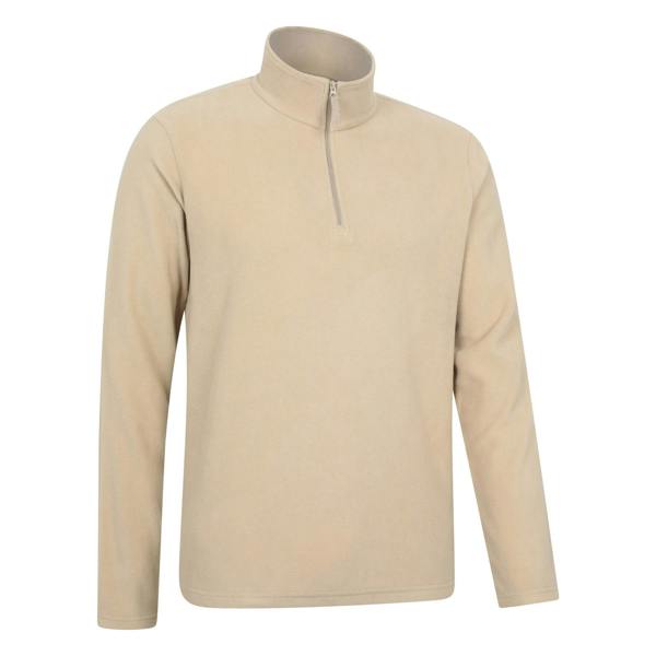 Mountain Warehouse Mens Camber II Half Zip Fleece Top - Off White - 