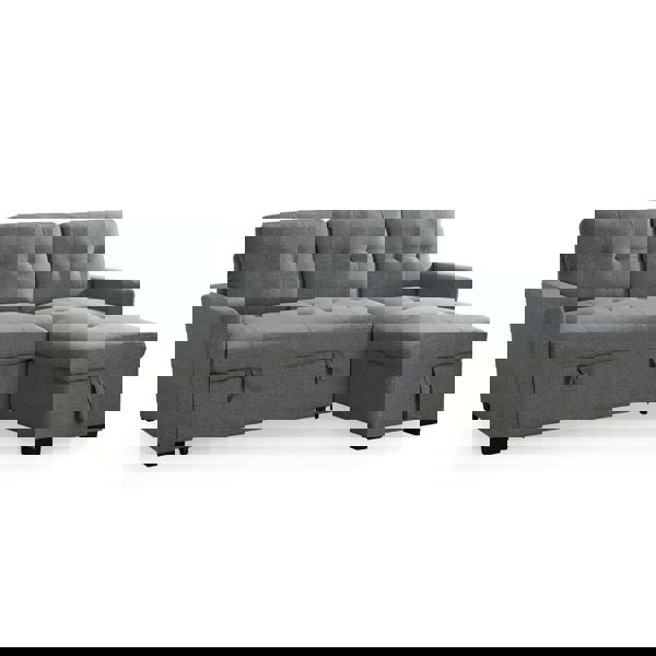 Furnishings For Less Arden Grey 3 Seater L Shaped Universal Sofa Bed With Storage Living Room