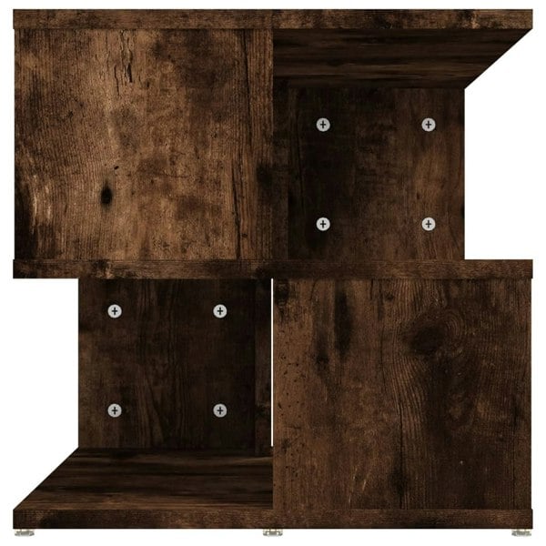 Berkfield Side Table Smoked Oak 40x40x40 cm Engineered Wood