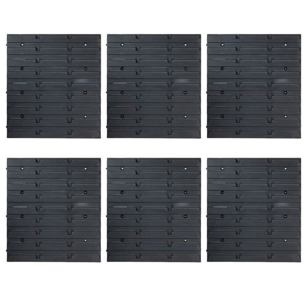 Berkfield 96 Piece Storage Bin Kit with Wall Panels Red and Black