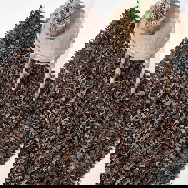 HOMESCAPES Dallas Leather Shaggy Rug