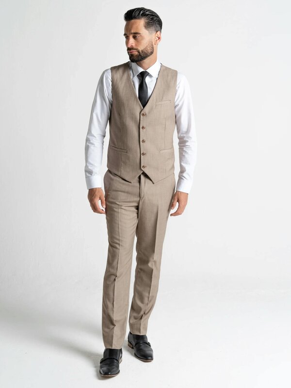 V2 Classic Henry - Light Brown Three Piece Suit