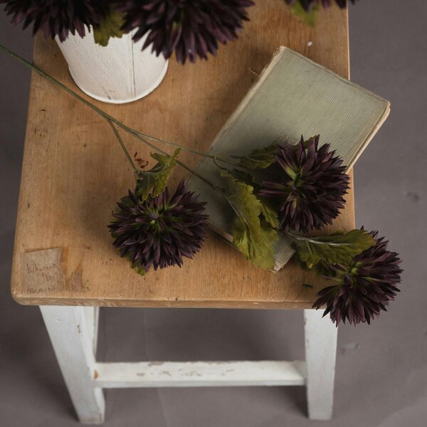 Wyld Haus Set of 3 Artificial Flowers Chocolate Chrysanthemum Stems