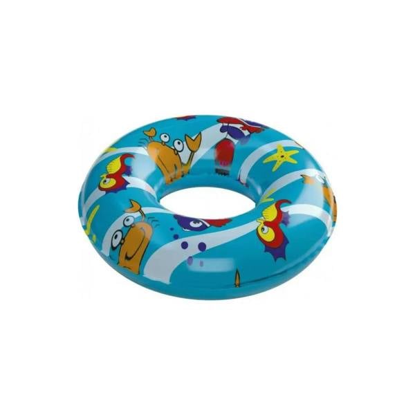 Fashy Waterworld swim ring with blue inflatable design and colorful cartoon sea animals