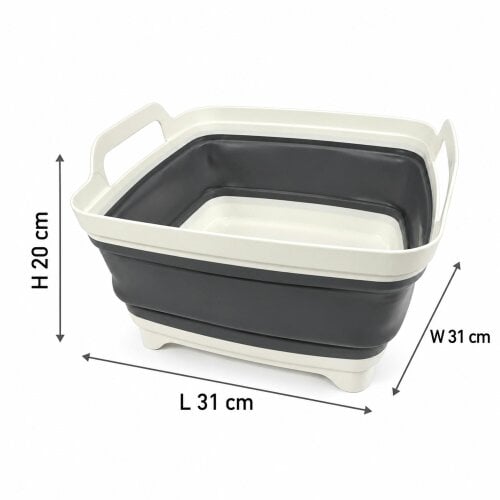 Collapsible Washing Up Bowl Drain Plug Caravan Campervan Motorhome Folding 10L