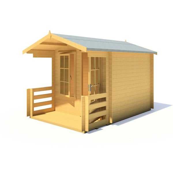 Shire Maulden with verandah 10x10 Log Cabin 19mm interlock Cladding - Best Shed