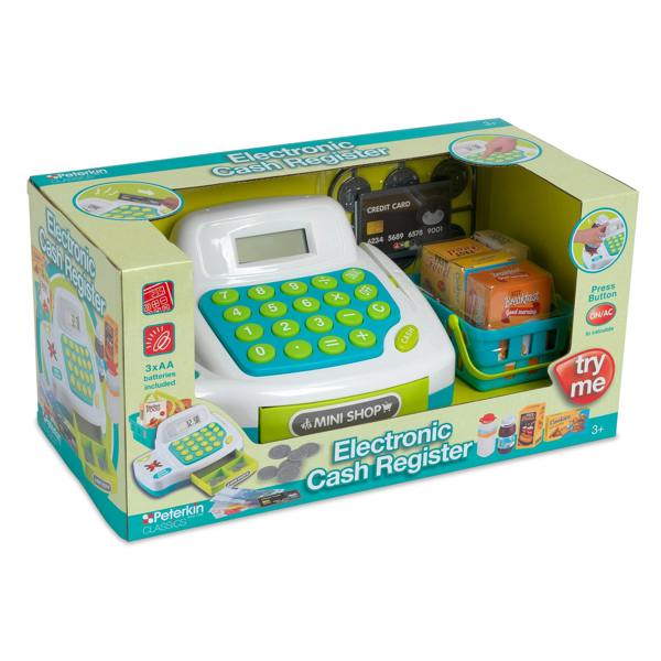 John Adams Electronic Cash Register   Kids Toy with Scanner, Sounds & Play Money Age 3+