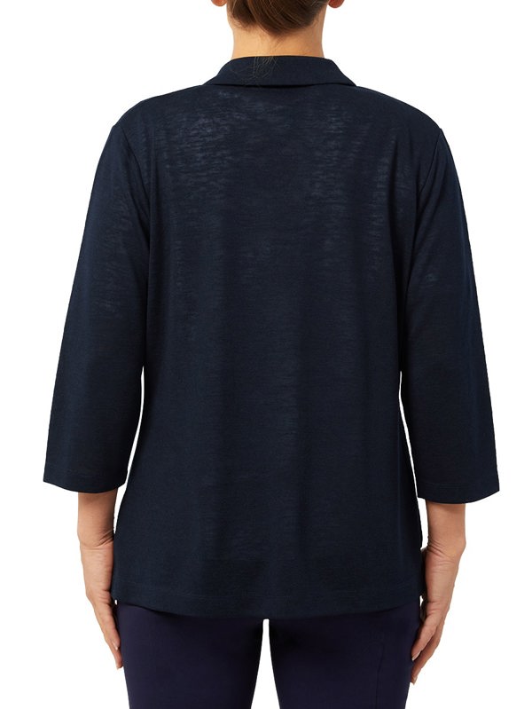 PennyPlain Front Button Jacket - Navy