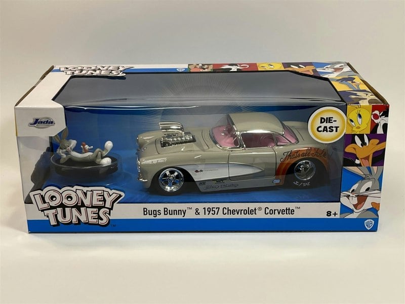 Jada Bugs Bunny Looney Tunes and 1957 Chevrolet Corvette 1:24 Jada 253255041