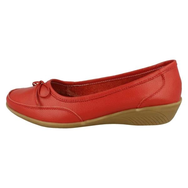 Eaze Ladies Eaze Flat Bow Vamp Casual Slip On Ballerina