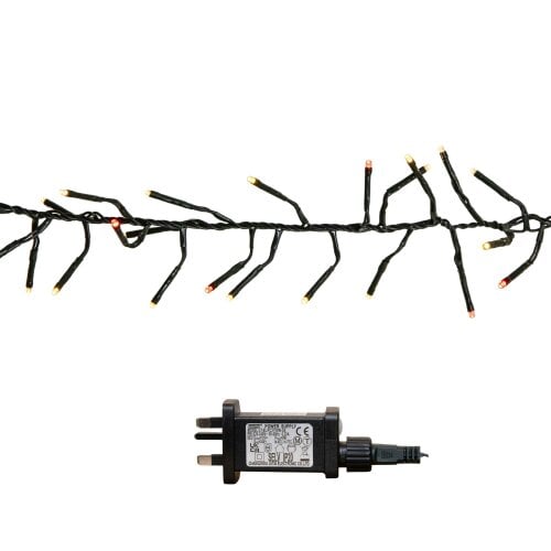 Samuel Alexander 25m 2000 LED ClusterBrights Christmas String Lights in Red & Warm White