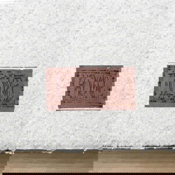 JVL Shiro Boucle Foldable Fabric Storage Cube with Lid for Home Organisation, White