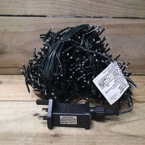 Samuel Alexander 1500 LED 37.5m Indoor Outdoor Christmas Multi Function Mains Operated String Lights with Timer in Rainbow