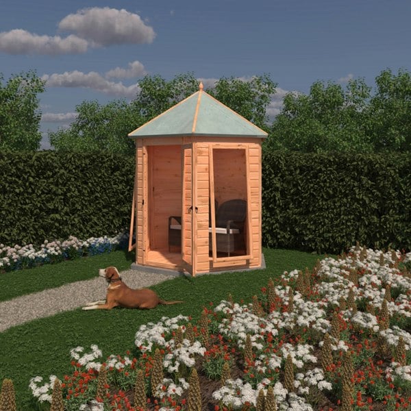 Shire Kendall Gazebo Hexagonal Summerhouse 6x6 12mm Cladding