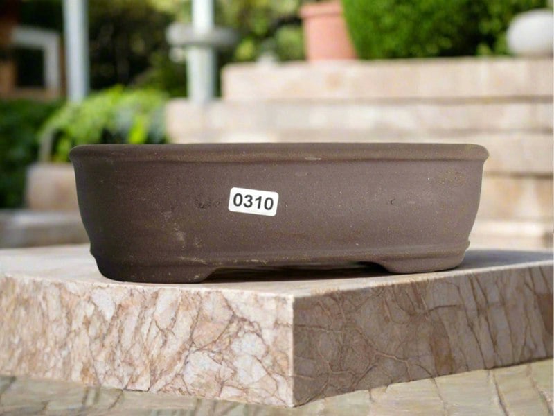 21cm Unglazed Bonsai Pot | Rectangle | 21cm x 16cm x 6cm | Brown - Yorkshire Bonsai
