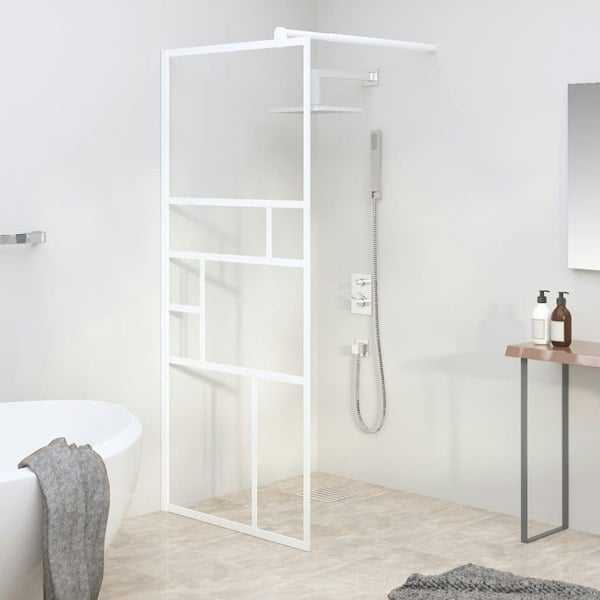Berkfield Walk-in Shower Wall 80x195 cm ESG Glass White
