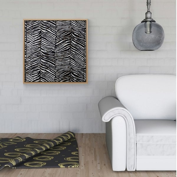 Warren Reed Zebra Pattern Framed Canvas