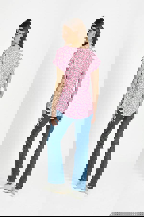 Mudflower Floral Print Lightweight Top