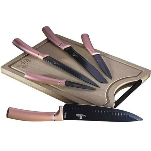 Knife Set & Bamboo Cutting Board BH-2554 I-Rose Collection