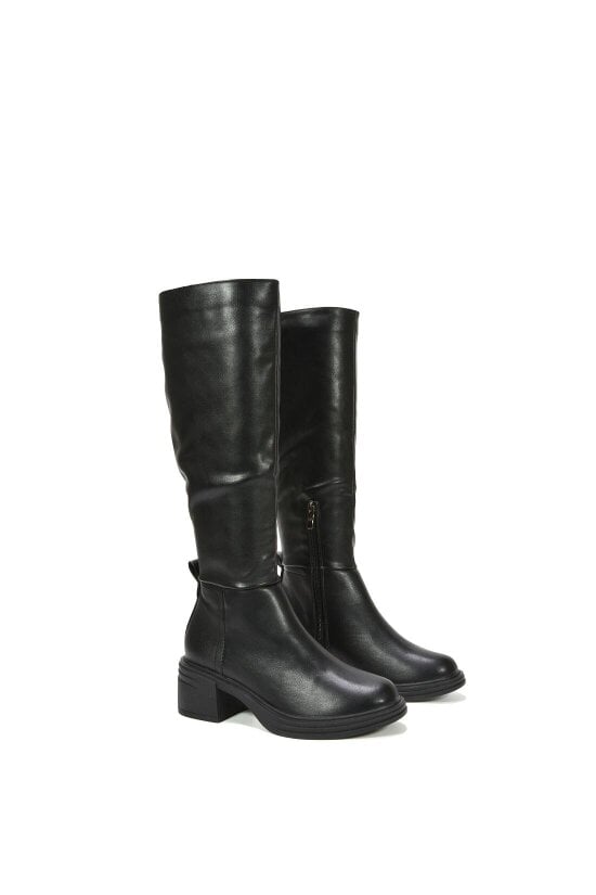 XY LONDON Knee High Boots With Chunky Block Heel