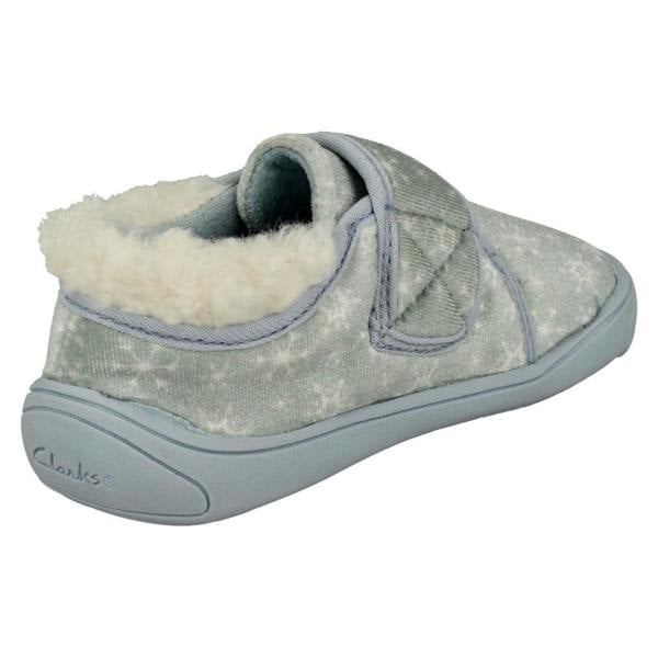 Clarks Girls Clarks Snowflake Detailed Frozen II Slippers Holmly Ice