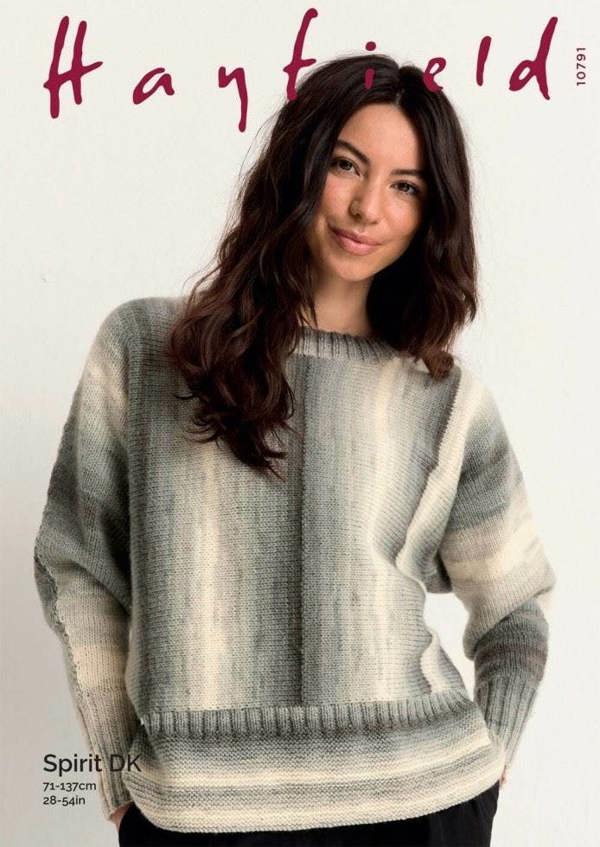 Hayfield Spirit DK Knitting Pattern 10791, Sweaters for Women, 28 - 54 Inches - Intermediate