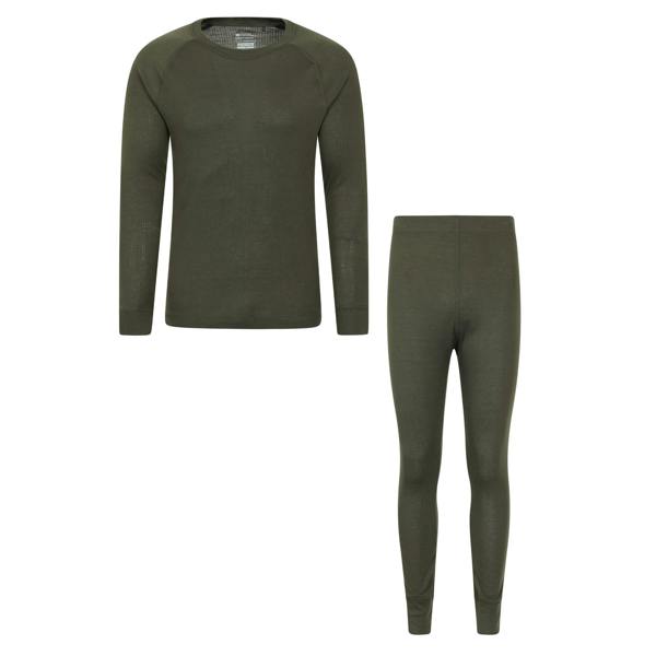Mountain Warehouse Mens Talus Thermal Base Layer Set - Khaki Green - 
